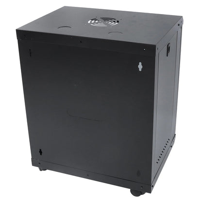 12U Network Server Cabinet Wall Mount Data Rack Enclosure 19 Inch Deep with Locking Glass Door