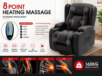 Electric Lift Heated Massage Recliner Chair