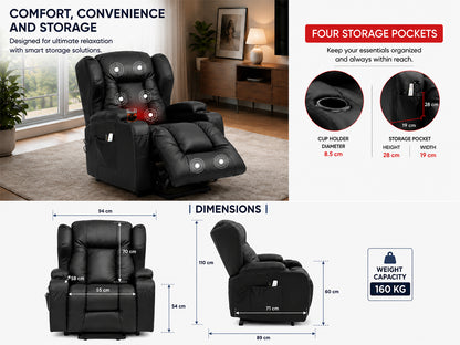 Electric Lift Heated Massage Recliner Chair