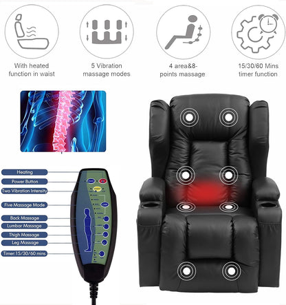 Electric Lift Heated Massage Recliner Chair