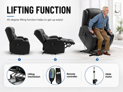 Electric Lift Heated Massage Recliner Chair