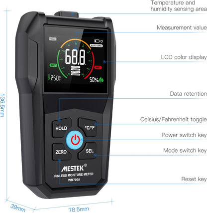 MESTEK Inductive Pinless Moisture Meter