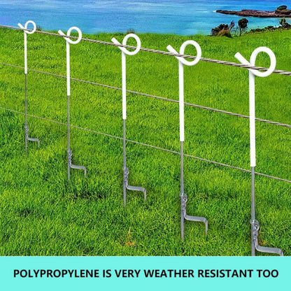 20x Electric Fence Pigtail Posts Steel Tape Fencing Electric Fencing