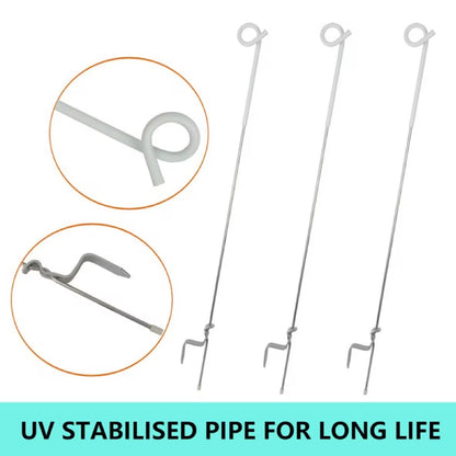 20x Electric Fence Pigtail Posts Steel Tape Fencing Electric Fencing