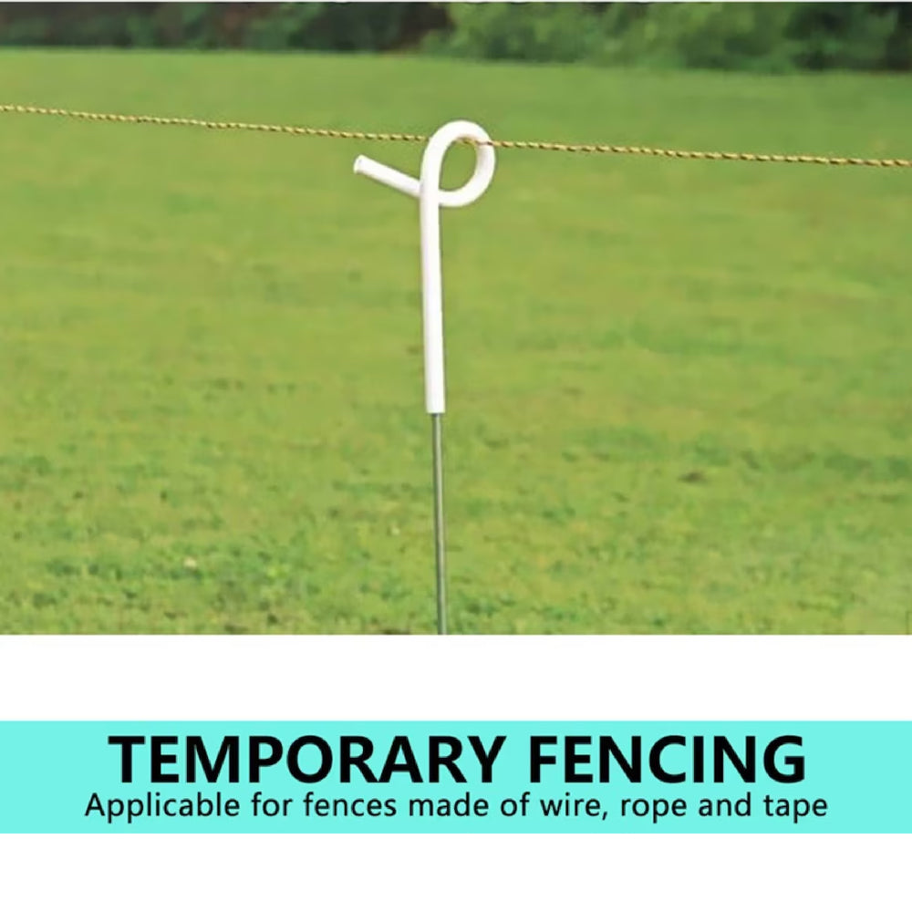 20x Electric Fence Pigtail Posts Steel Tape Fencing Electric Fencing