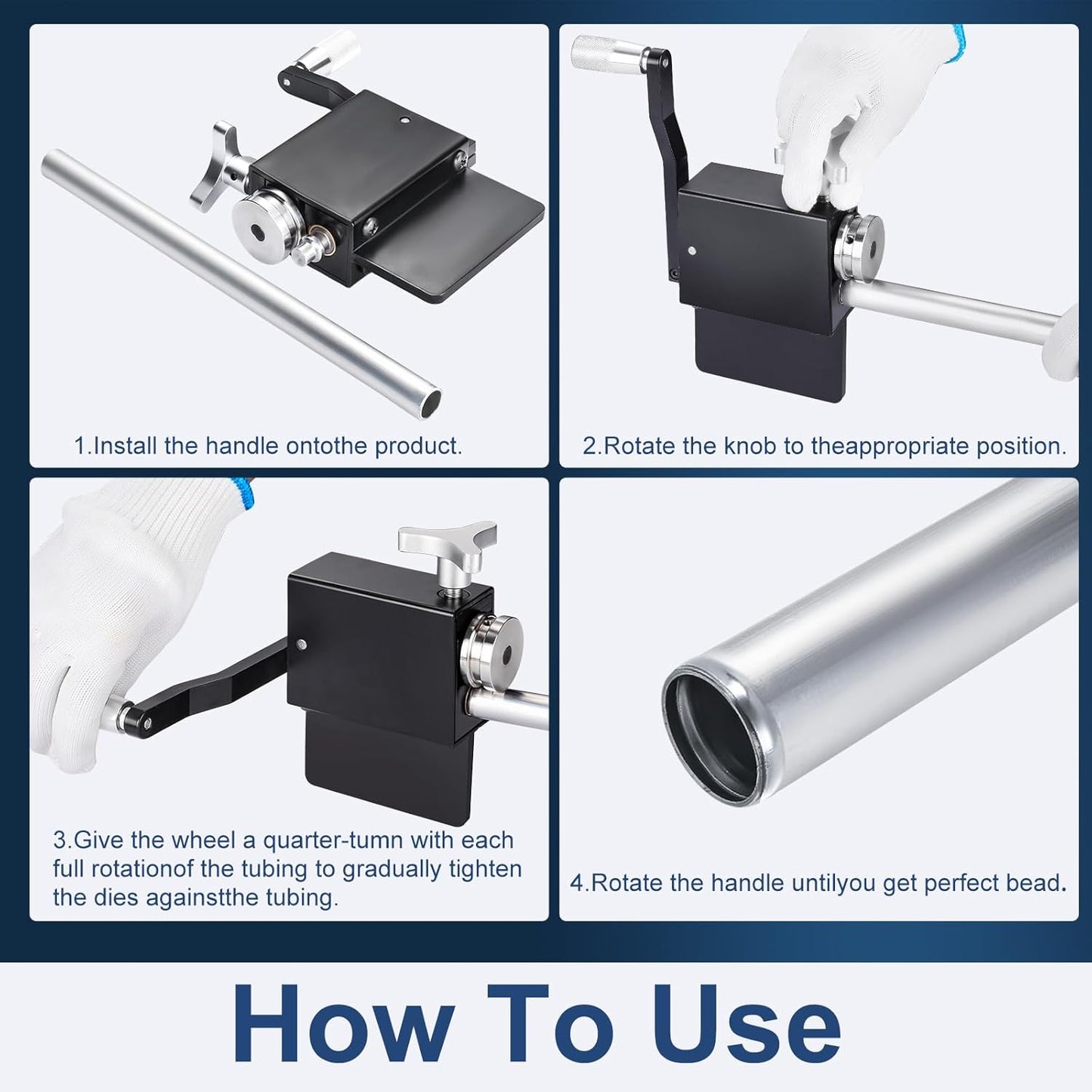 Tube Pipe Tubing Beader Tool Bead Roller