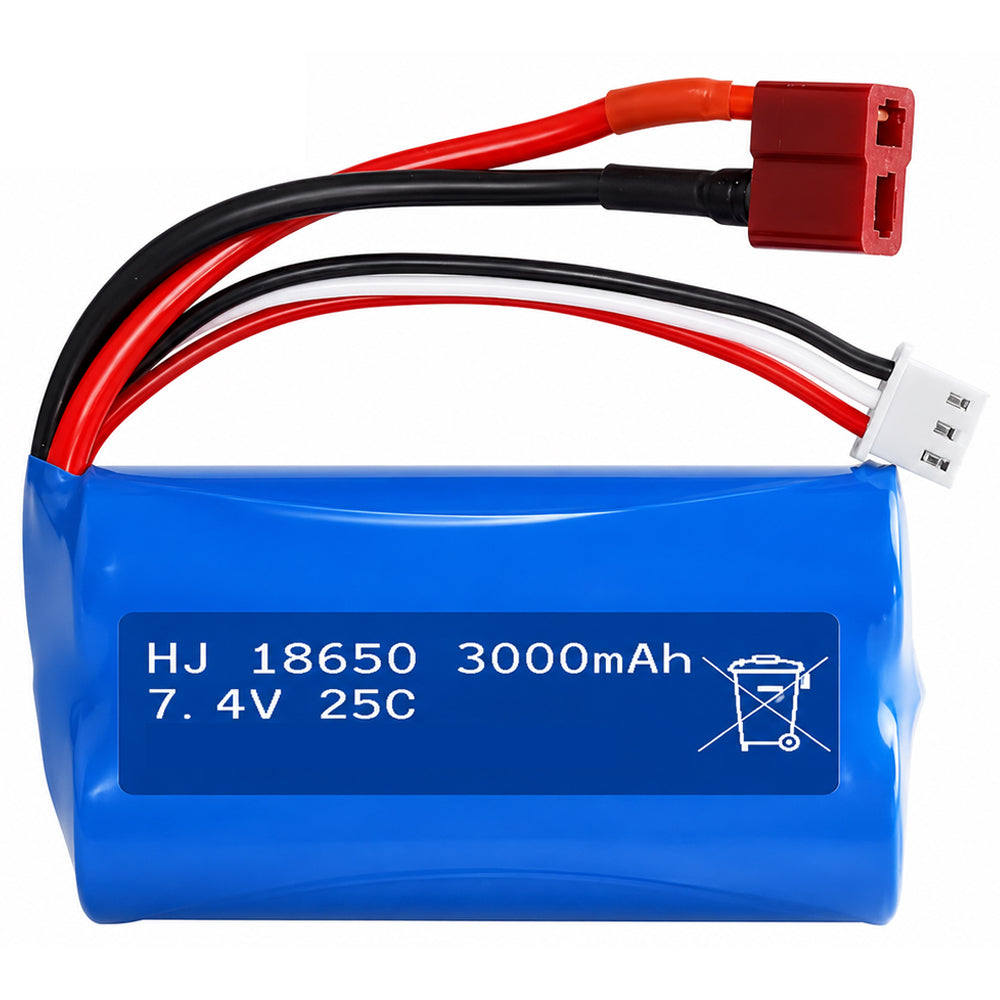 Rechargeable Battery for RC Car - 7.4V 3000mAh Li-ion
