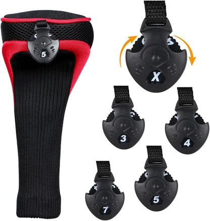 3pcs Golf Club Head Covers for Driver and Fairway Woods