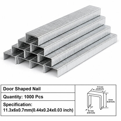 1000Pcs U-Shaped Staples Nails For Staple Gun Stapler Furniture