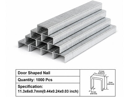 1000Pcs U-Shaped Staples Nails For Staple Gun Stapler Furniture
