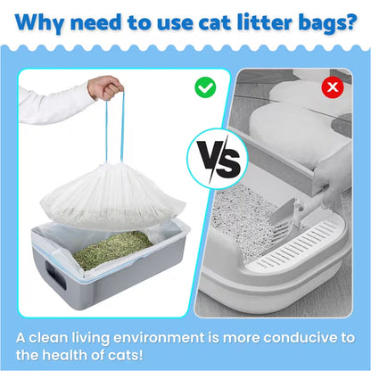 100 Pcs Cat Litter Box Garbage  Bags