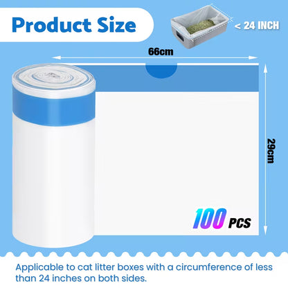 100 Pcs Cat Litter Box Garbage  Bags