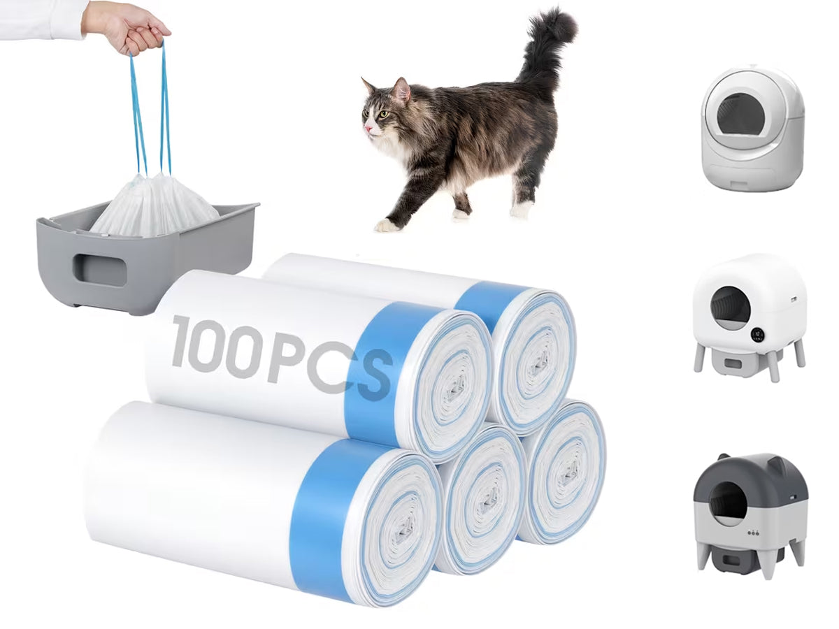 100 Pcs Cat Litter Box Garbage  Bags