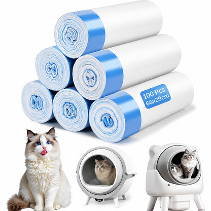 100 Pcs Cat Litter Box Garbage  Bags