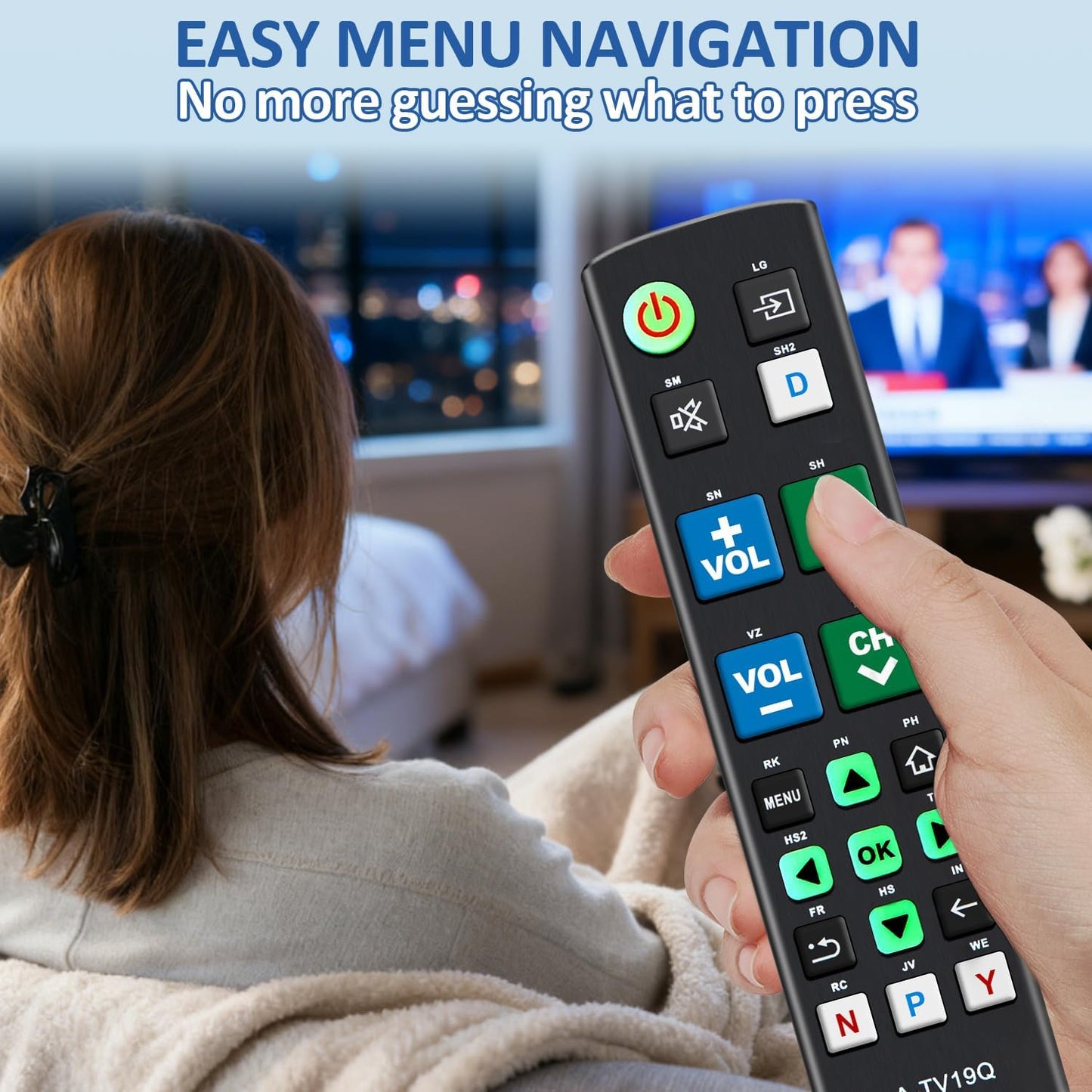 Universal Big Button TV Remote Replacement