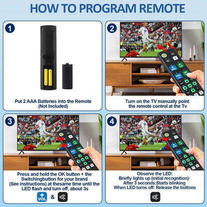 Universal Big Button TV Remote Replacement