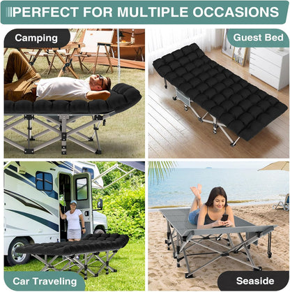 Folding Camping Bed Cots with Mattress