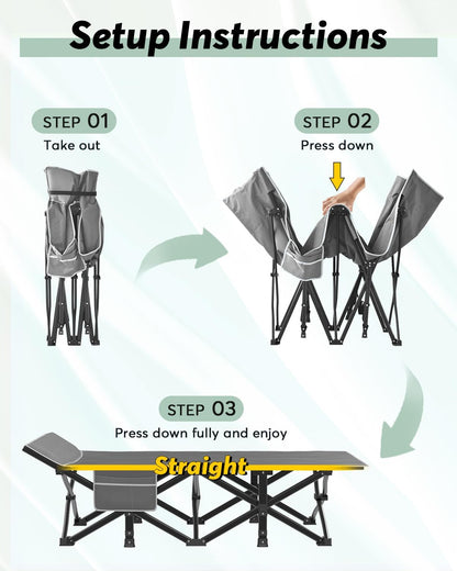 Folding Camping Bed Cots with Mattress