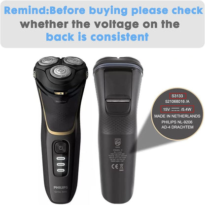 Electric Shaver Charger 15V Compatible Philips