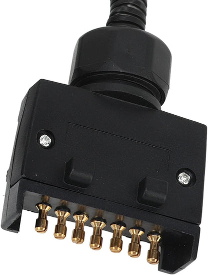 7 Pin Flat Plug To 12 Female Socket Adaptor Trailer Connector
