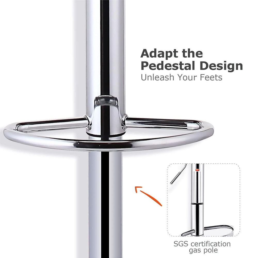 Adjustable Bar Stools  Black (Set of 2)