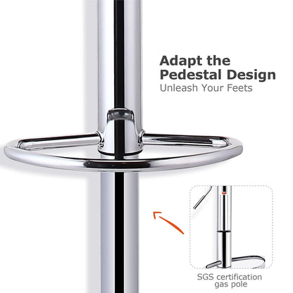 Adjustable Bar Stools  Black (Set of 2)