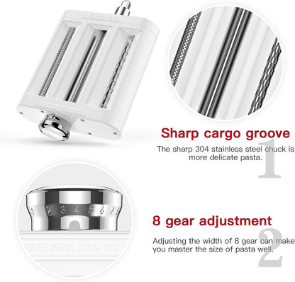 Pasta Maker Attachment for KitchenAid Stand Mixers 3 in 1 Set