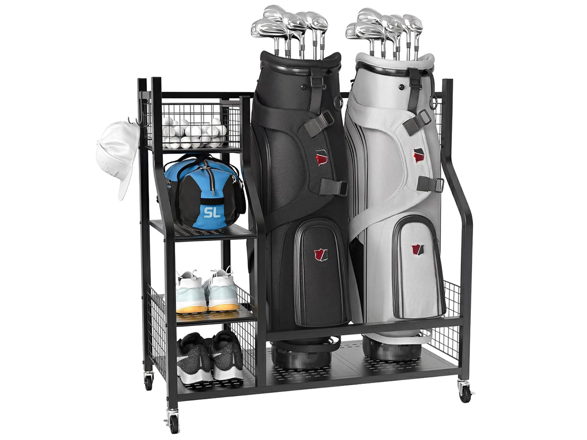 Golf Bag Holder Club Organizer Rack