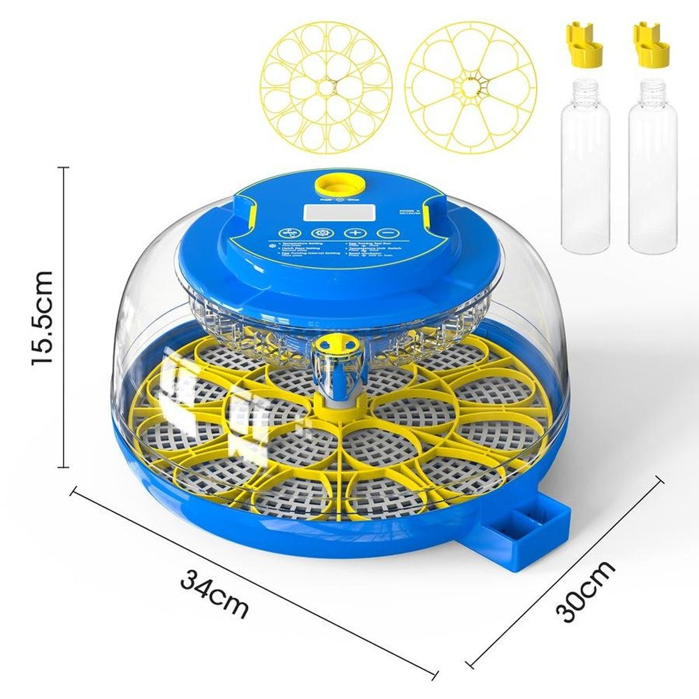 18 Eggs Incubator Hatcher Breeder Automatic Egg Hatching Chicken Duck Bird