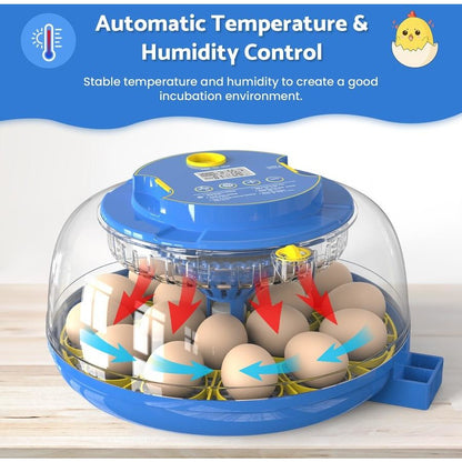 18 Eggs Incubator Hatcher Breeder Automatic Egg Hatching Chicken Duck Bird