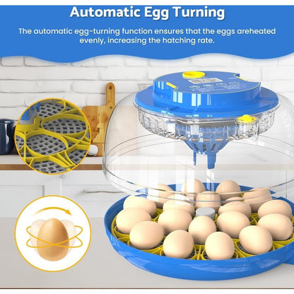 18 Eggs Incubator Hatcher Breeder Automatic Egg Hatching Chicken Duck Bird
