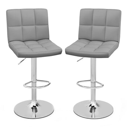 Adjustable Bar Stools Grey (Set of 2)