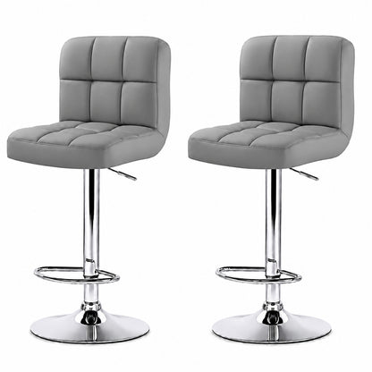 Adjustable Bar Stools Grey (Set of 2)