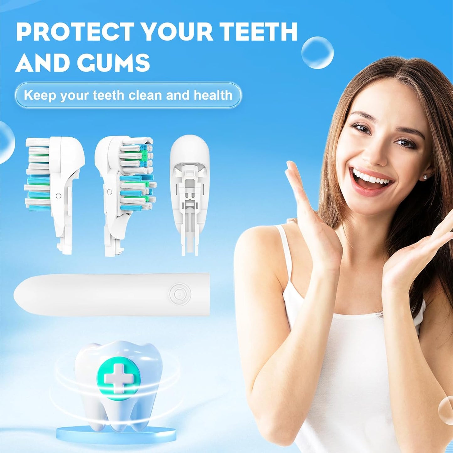 16Pcs Dual Electric Toothbrush Replacement Heads for Oral-B 3733 4732 4734
