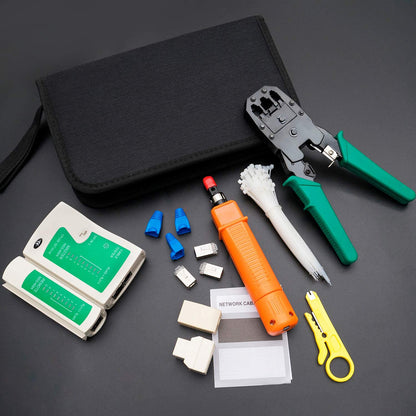 Network Ethernet LAN Kit Cable Tester Crimper Plier Tool