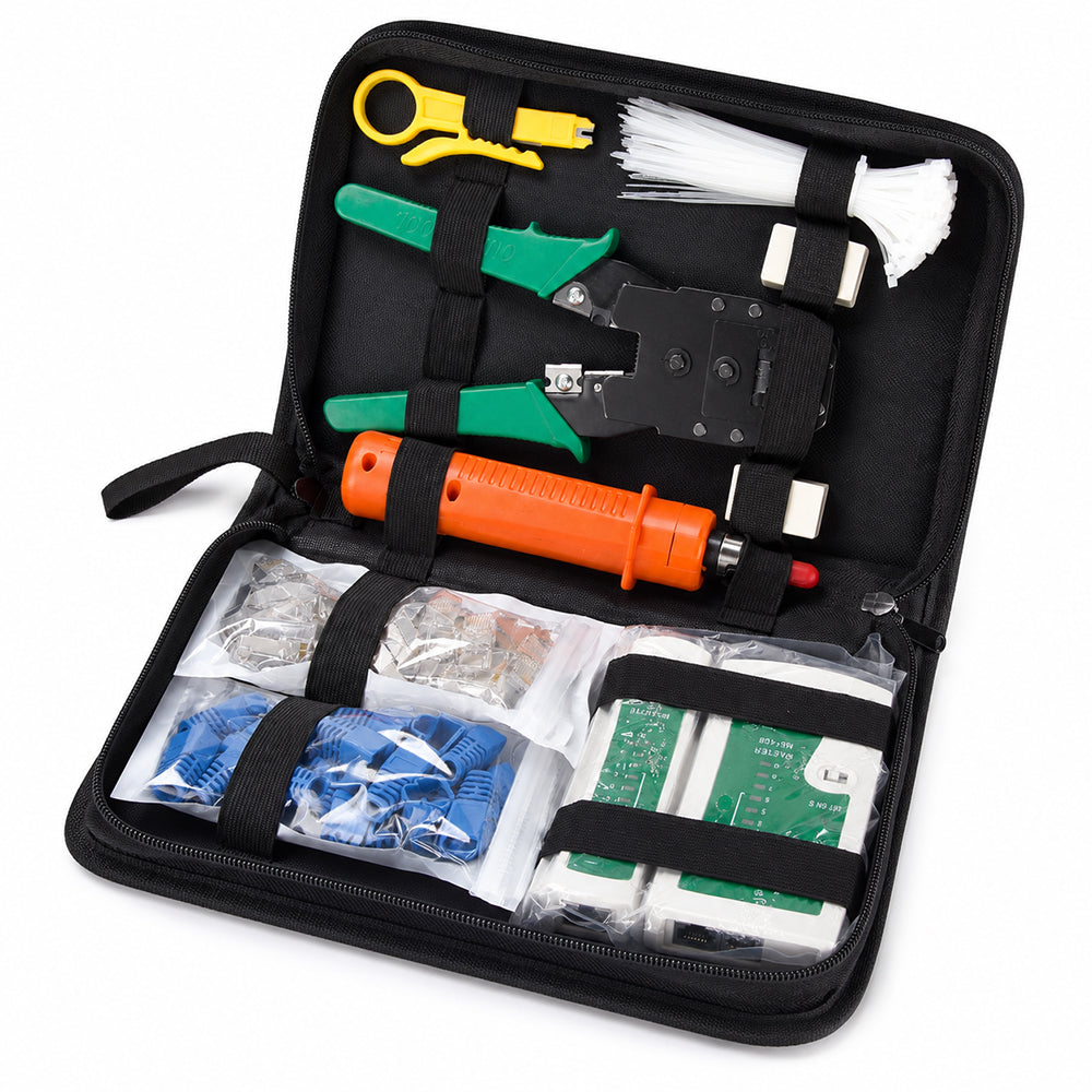 Network Ethernet LAN Kit Cable Tester Crimper Plier Tool