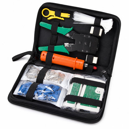 Network Ethernet LAN Kit Cable Tester Crimper Plier Tool