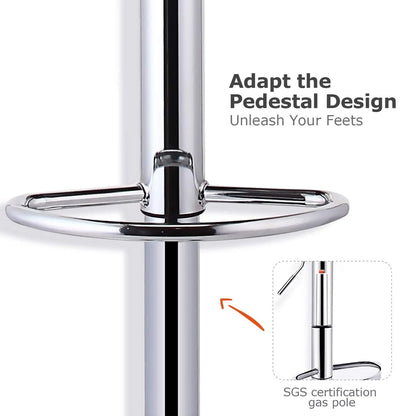 Adjustable Bar Stools  White (Set of 2)