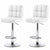 Adjustable Bar Stools  White (Set of 2)