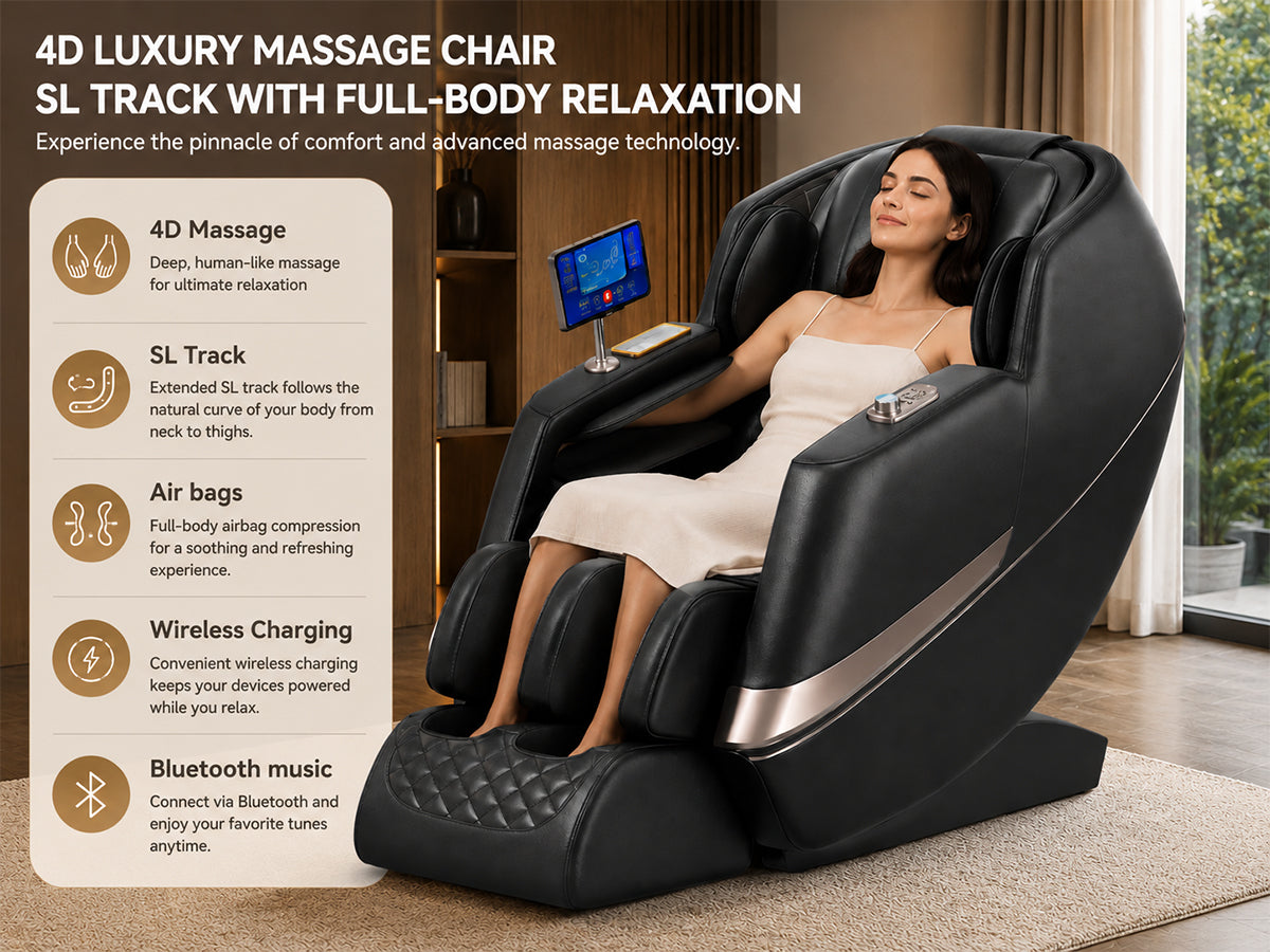 Full Body Massage Chair 4D Zero Gravity SL-Track