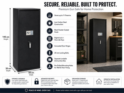 11 Gun Premium Gun Safe Cabinet