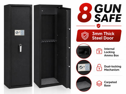 8 Gun Premium Gun Safe Cabinet
