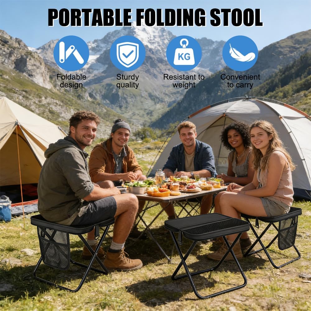 Collapsible Backpack Stool Portable Camping Chair