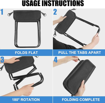 Collapsible Backpack Stool Portable Camping Chair