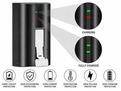 Ring Doorbell Camera Battery – 6040mAh Rechargeable Replacement Battery for Ring Video Doorbell 2, 3, 3 Plus and 4