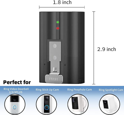 Ring Doorbell Camera Battery – 6040mAh Rechargeable Replacement Battery for Ring Video Doorbell 2, 3, 3 Plus and 4