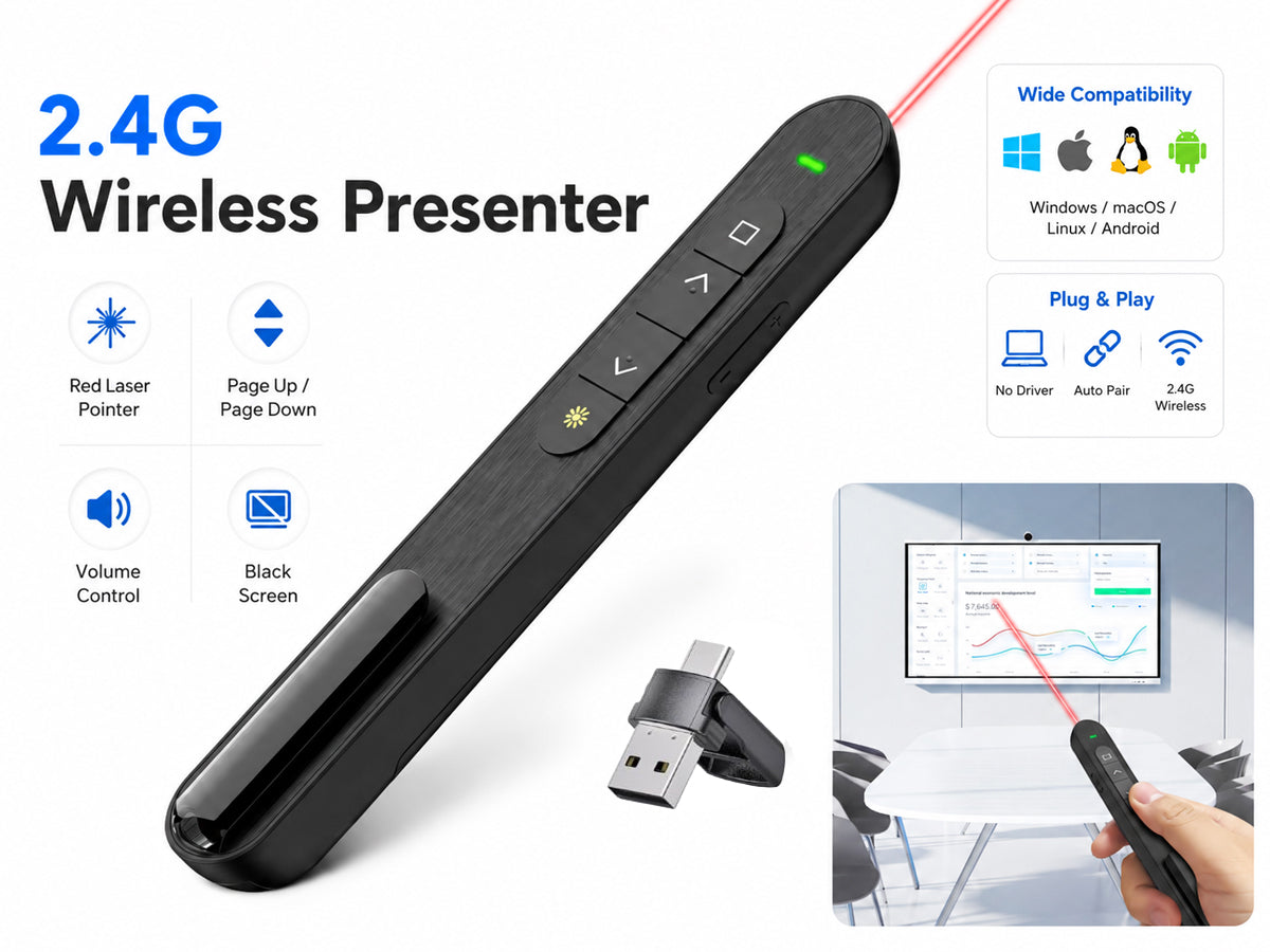 Wireless Presenter Remote 2.4GHz Presentation Clicker PowerPoint Remote