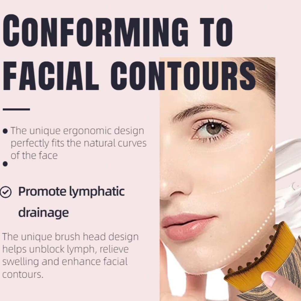 2 Pack Facial Lymphatic Massage Brushes Face Brush Contouring Detox Tools