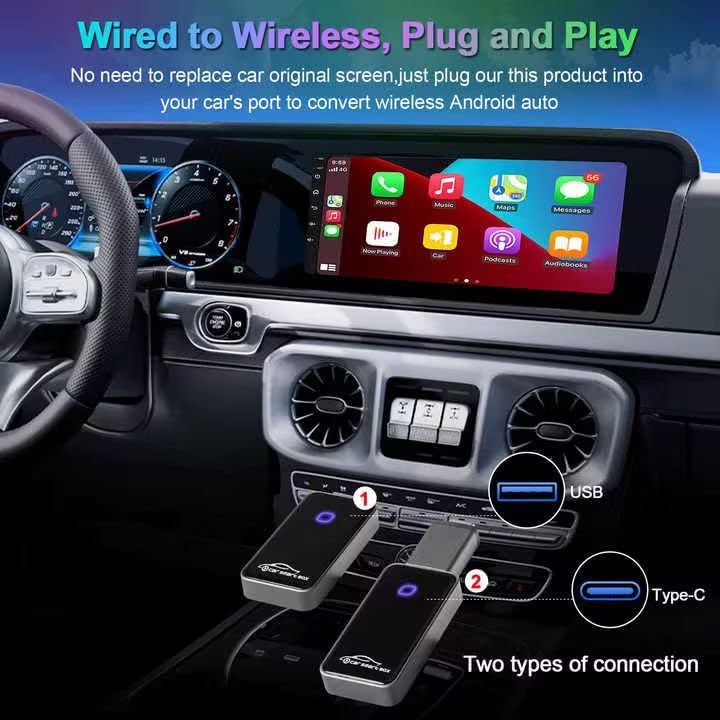 2 in 1 Wireless CarPlay Android Auto Adapter
