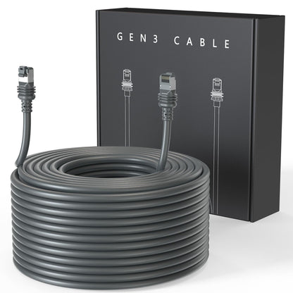 Starlink Cable for Gen 3 V4 V5 – 30M 100FT Cat 6 Waterproof Shielded Extension Cable